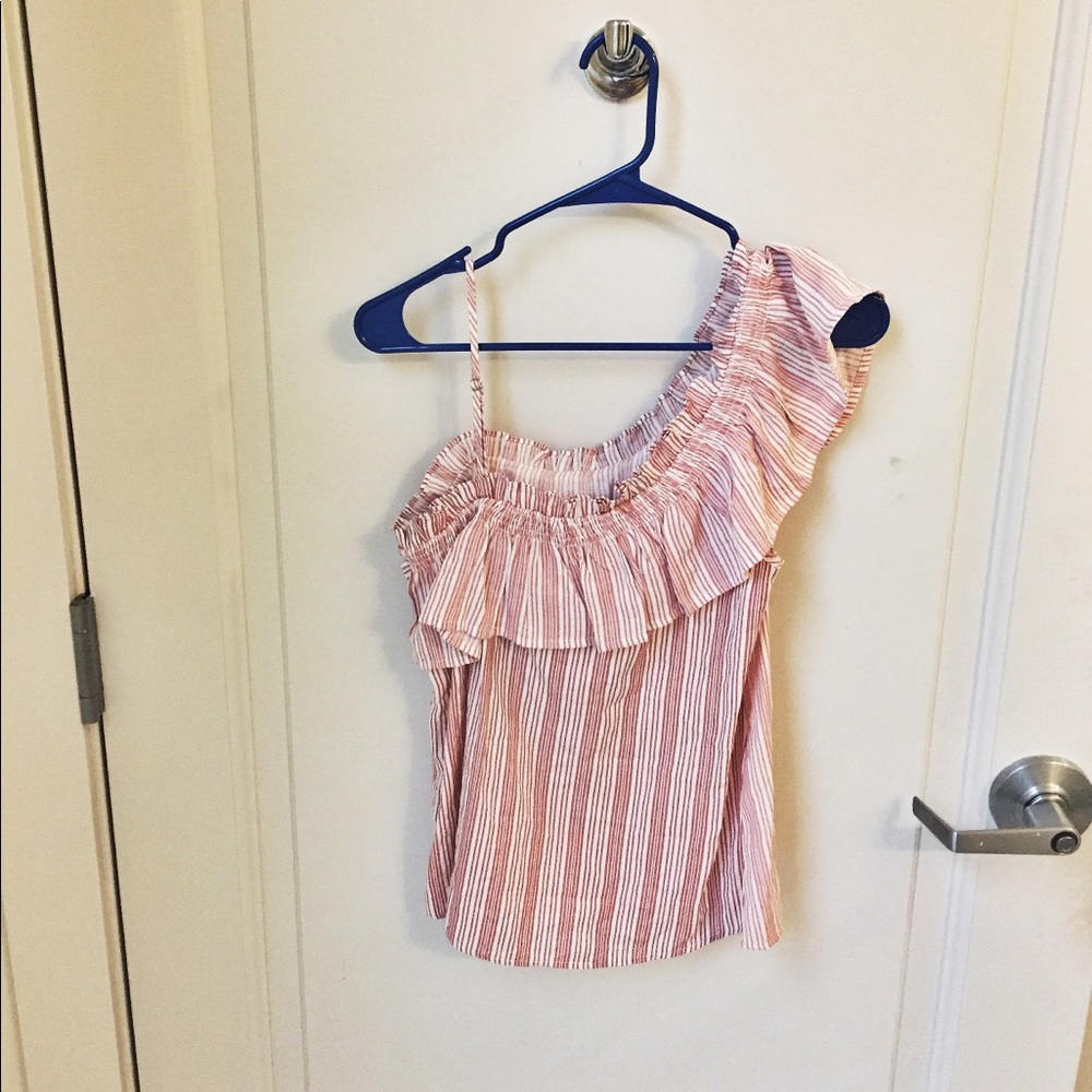 Asymmetrical Stripped Tank Top